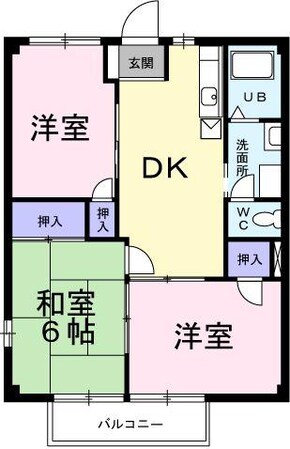 オートハイツIIの物件間取画像